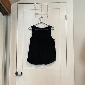 #8, Black Lace Overlay Tank Top - Brand: Tribal